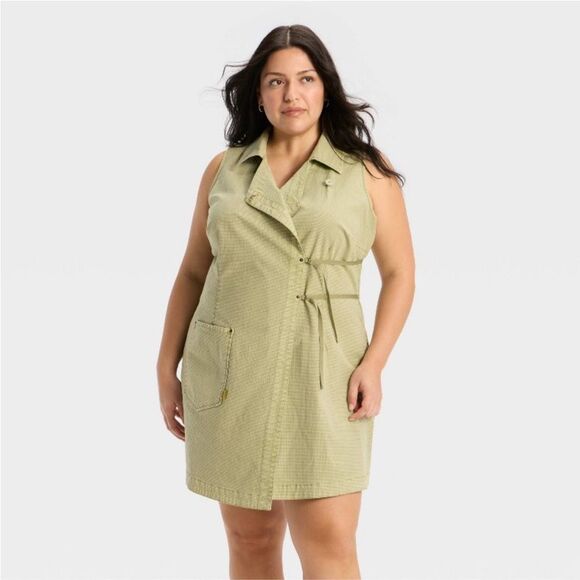 Sleeveless Green Wrap Dress Wild Fable 2X - Picture 1 of 3